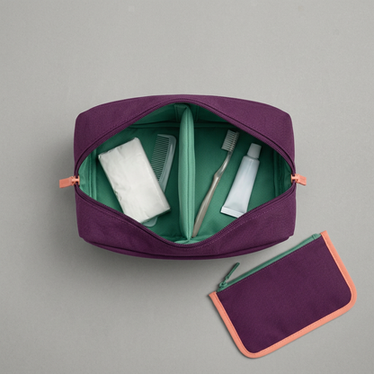 AI concept overhead divided jade interior with illustrative personal accessories, not included.